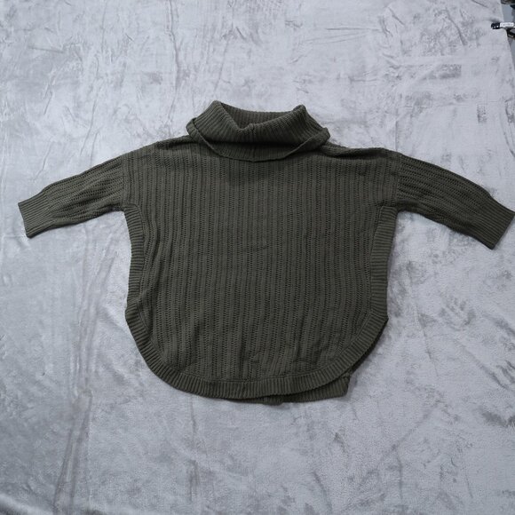 Express Sweater Womens Turtleneck Chunky Knit Oversized Baggy Olive Green L - Picture 7 of 16